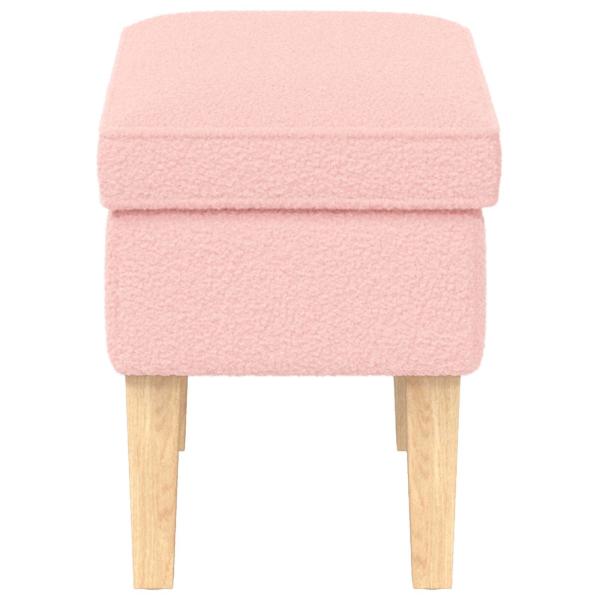 Hocker Rosa 55 x 35 x 41 cm Bouclé