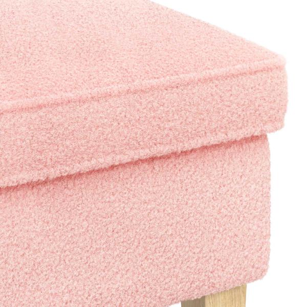 Hocker Rosa 55 x 35 x 41 cm Bouclé