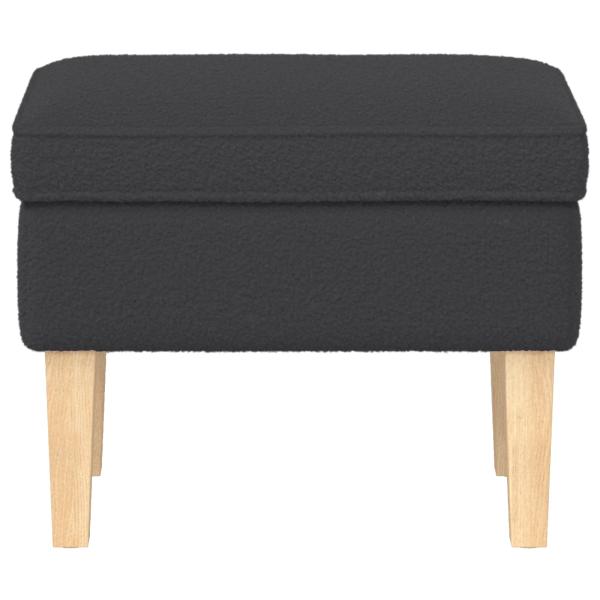 Hocker Dunkelgrau 55 x 35 x 41 cm Bouclé