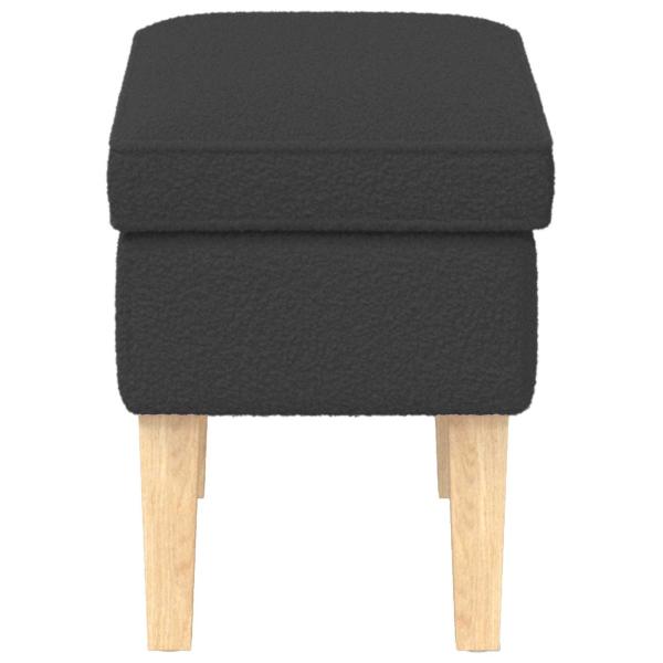 Hocker Dunkelgrau 55 x 35 x 41 cm Bouclé