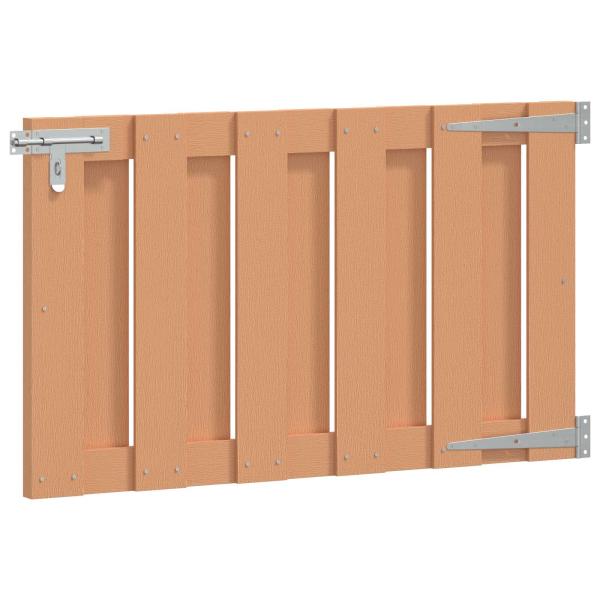 Gartentor 100 x 60 cm WPC und Aluminium Braun