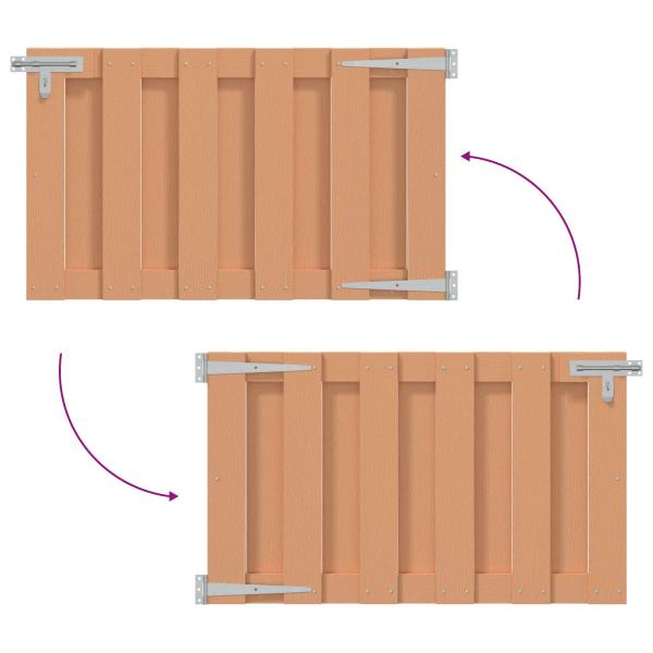Gartentor 100 x 60 cm WPC und Aluminium Braun