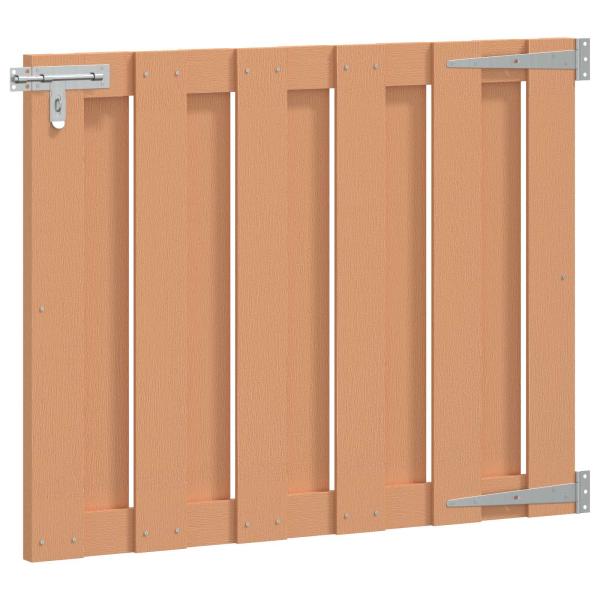 Gartentor 100 x 80 cm WPC und Aluminium Braun