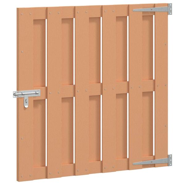 Gartentor 100 x 100 cm WPC und Aluminium Braun