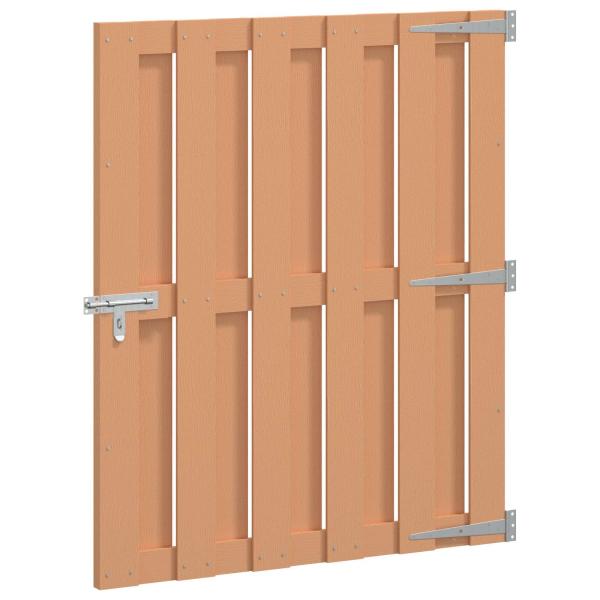 Gartentor 100 x 112 cm WPC und Aluminium Braun