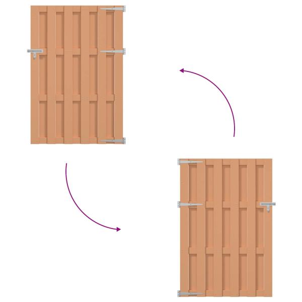 Gartentor 100 x 150 cm WPC und Aluminium Braun