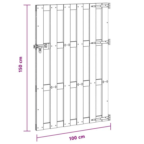 Gartentor 100 x 150 cm WPC und Aluminium Braun
