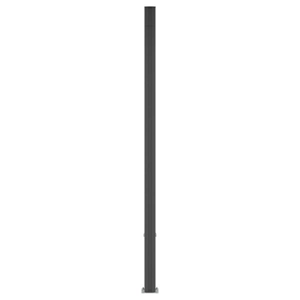 Zaunelement WPC und Aluminium Schwarz