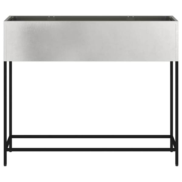 Hochbeet Gartenpflanzer Silber 100 x 26 x 82 cm Edelstahl
