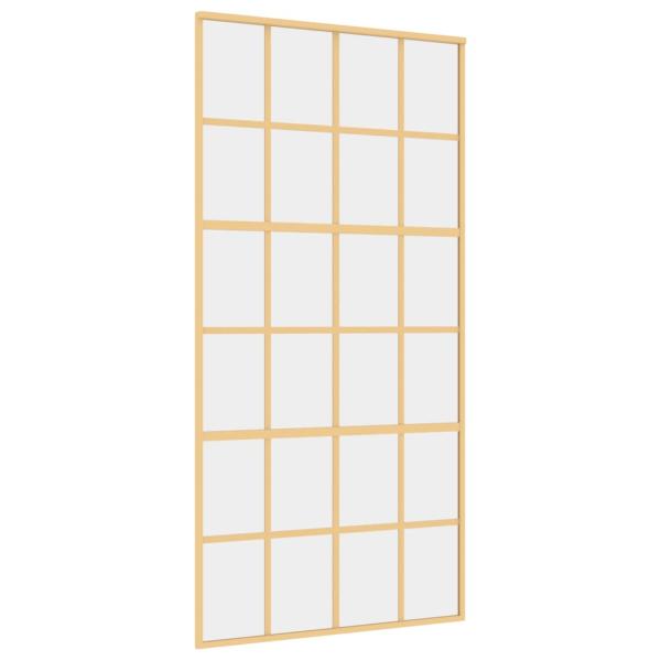 Schiebetür Golden 102,5x205 cm ESG-Klarglas und Aluminium