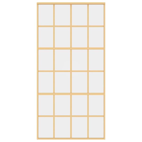 Schiebetür Golden 102,5x205 cm ESG-Klarglas und Aluminium