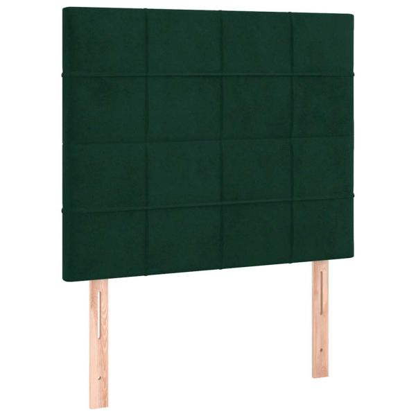 Boxspringbett mit Matratze Dunkelgrün 120x200 cm Samt
