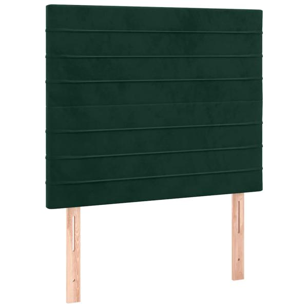 Boxspringbett mit Matratze Dunkelgrün 120x200 cm Samt