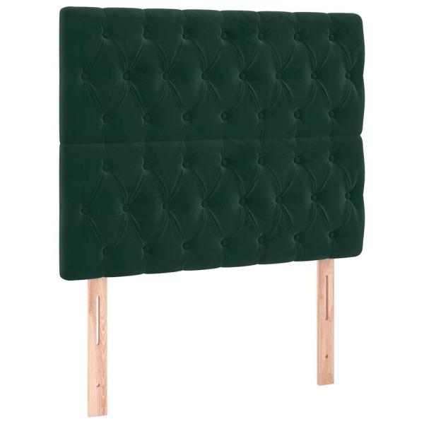 Boxspringbett mit Matratze Dunkelgrün 120x200 cm Samt