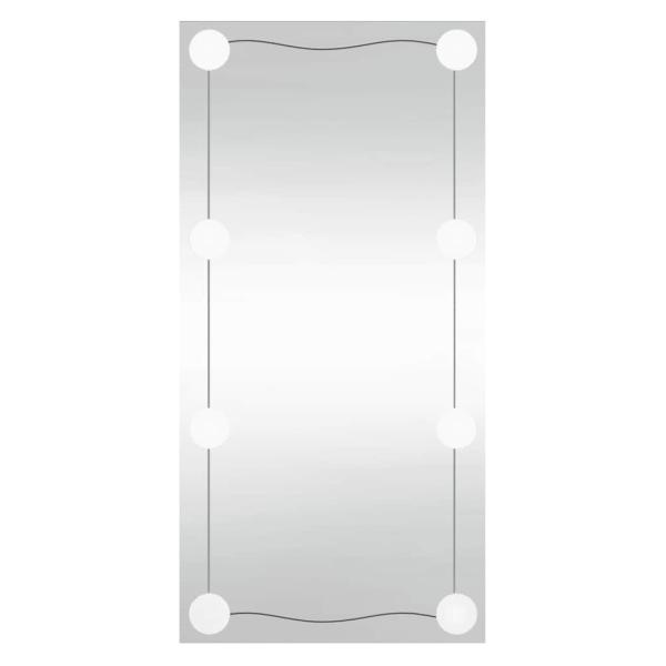 Wandspiegel mit LED-Leuchten 30x60 cm Glas Rechteckig