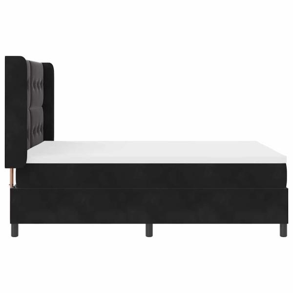 Boxspringbett mit Matratze Schwarz 160 x 200 cm Samt