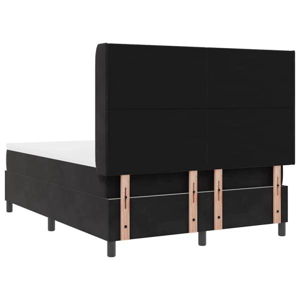 Boxspringbett mit Matratze Schwarz 160 x 200 cm Samt