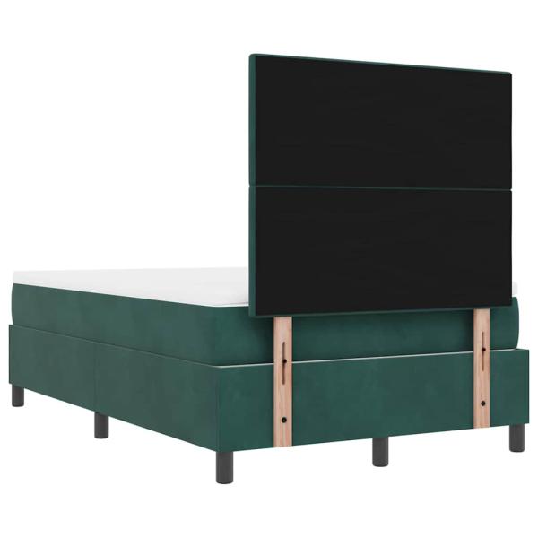 Boxspringbett mit Kopfteil Dunkelgrün 200 x 120 cm Samt