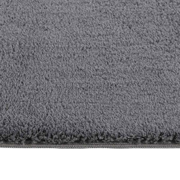 Teppich Waschbar Flauschig Kurzflor 160x230 Rutschfest Anthrazi