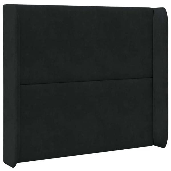 Kopfteil Ohr Schwarz 80 x 16 x 4 cm Samt
