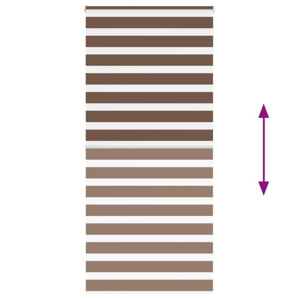 Doppelrollo Braun 95x230 cm Stoffbreite 90,9 cm Polyester