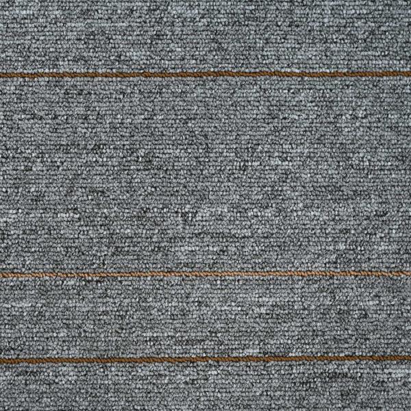Teppichfliese Hellgrau mit Streifen 50 x 50 cm 4 stk.