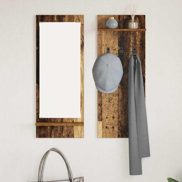 Wandmontierter nachttisch Wandhalterung Altholz 70 x 10 x 90 cm