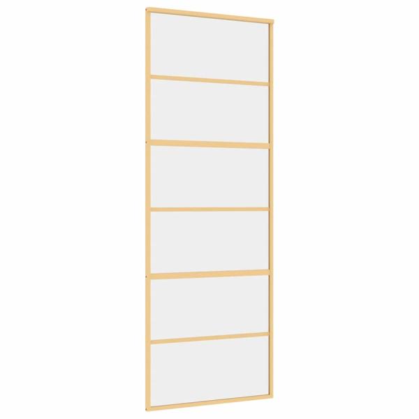 Schiebetür Golden 76x205 cm ESG-Klarglas und Aluminium