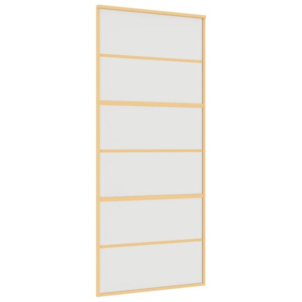 Schiebetür Golden 90x205 cm Matt ESG-Glas und Aluminium