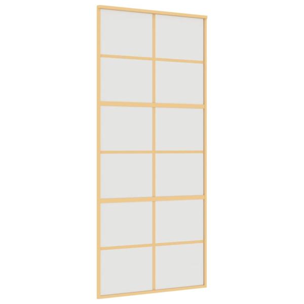 Schiebetür Golden 90x205 cm Matt ESG-Glas und Aluminium