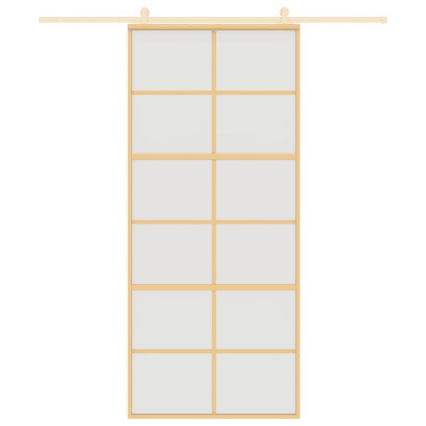 Schiebetür Golden 90x205 cm Matt ESG-Glas und Aluminium