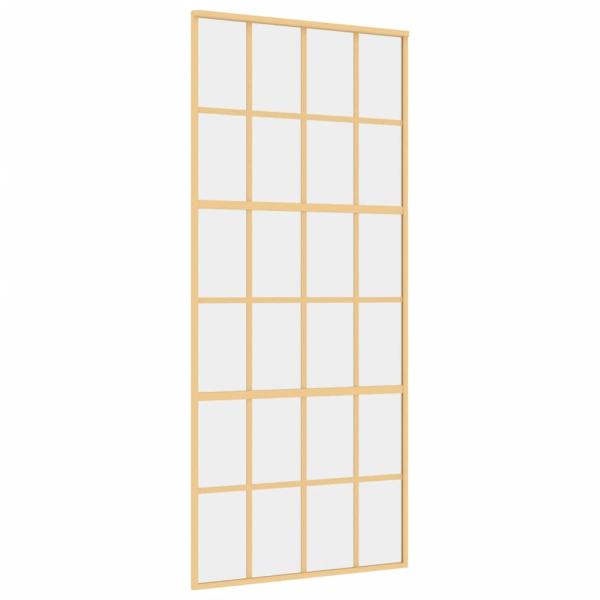Schiebetür Golden 90x205 cm ESG-Klarglas und Aluminium