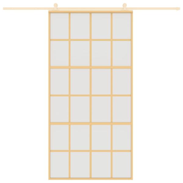 Schiebetür Golden 102,5x205 cm Matt ESG-Glas und Aluminium