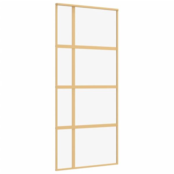 Schiebetür Golden 90x205 cm ESG-Klarglas und Aluminium