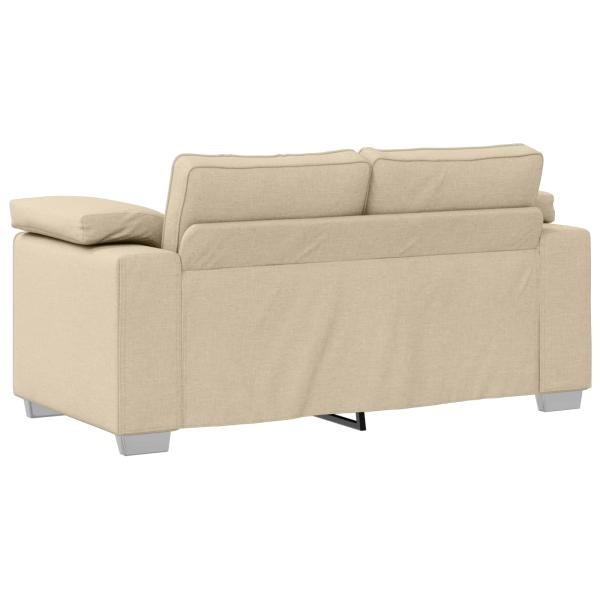Sofa 2 pcs Creme 219 x 80 x 82 cm Stoff