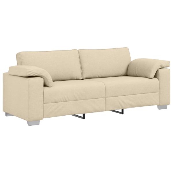 Sofa 2 pcs Creme 219 x 80 x 82 cm Stoff
