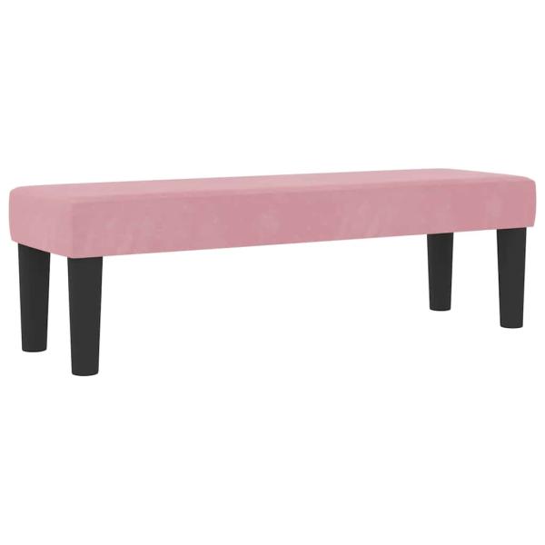 Boxspringbett mit Kissen mit Kopfteil Rosa 190 x 140 cm Samt