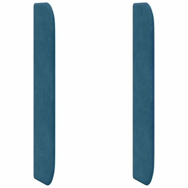 Kopfteil Ohr Blau 80 x 16 x 4 cm Samt