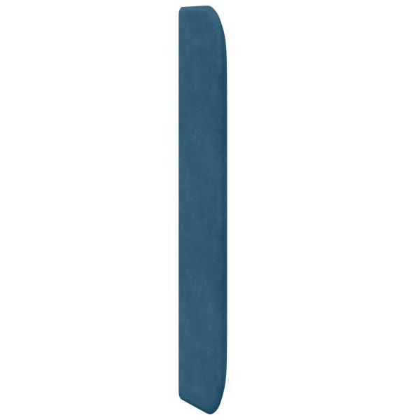 Kopfteil Ohr Blau 80 x 16 x 4 cm Samt