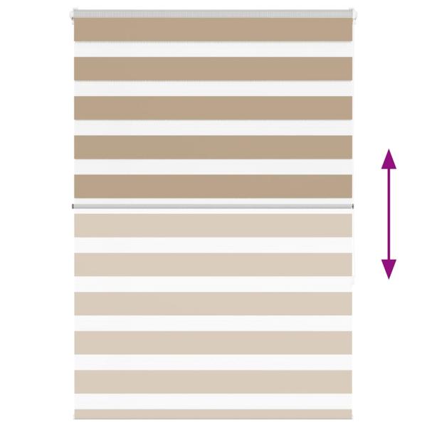 Doppelrollo Sandbraun 115x150 cm Stoffbreite 110,9 cm Polyester