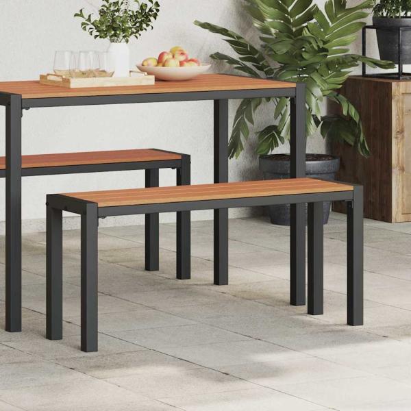 Gartenbank Braun 100 x 28 x 45 cm Stahl