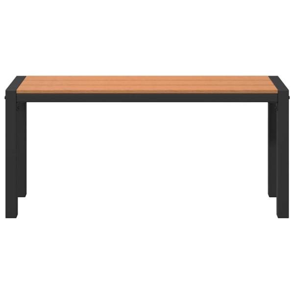 Gartenbank Braun 100 x 28 x 45 cm Stahl