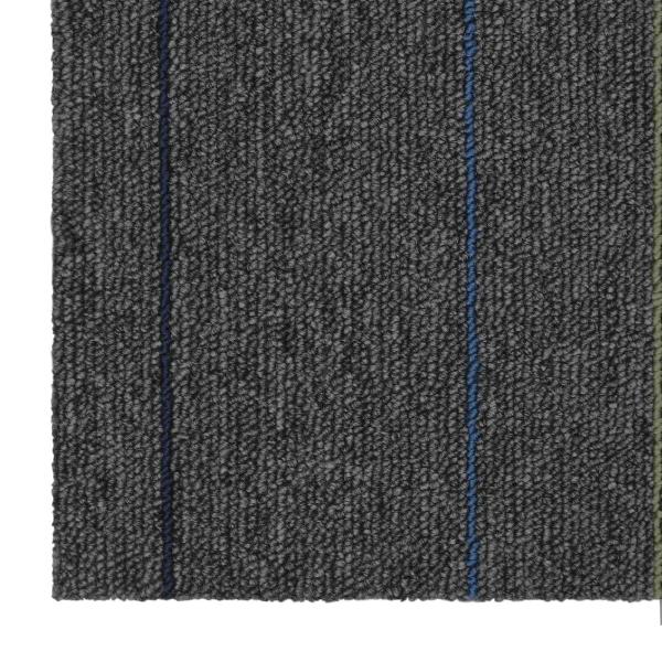 Teppichfliese Mittelgrau mit Streifen 50 x 50 cm 4 stk.