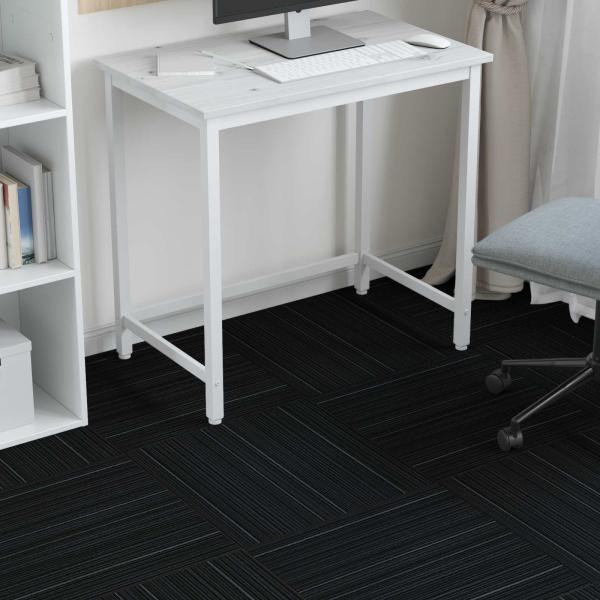 Teppichfliese Gestreift Dunkelgrau 50 x 50 cm 36 stk.