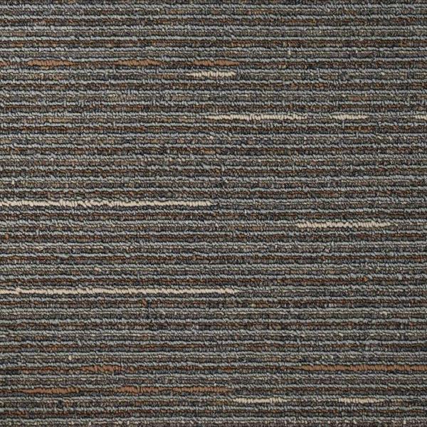 Teppichfliese Gestreift Dunkelbraun 50 x 50 cm 4 stk.