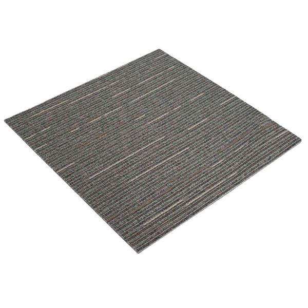 Teppichfliese Gestreift Dunkelbraun 50 x 50 cm 36 stk.