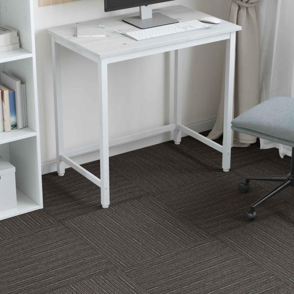 Teppichfliese Gestreift Dunkelbraun 50 x 50 cm 36 stk.
