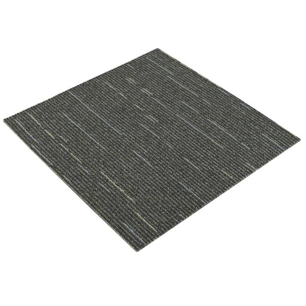 Teppichfliese Gestreift Hellgrün 50 x 50 cm 4 stk.