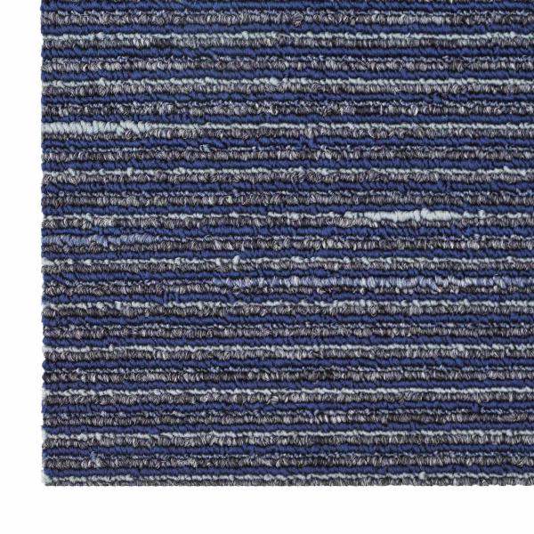 Teppichfliese Gestreift Blau 50 x 50 cm 4 stk. PP und Bitumen