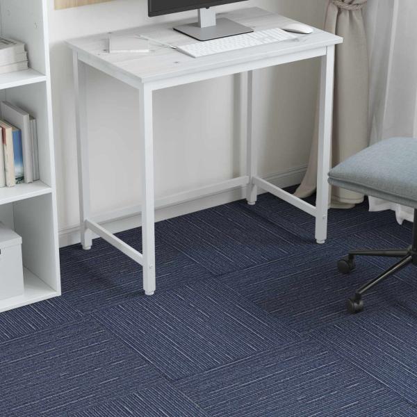 Teppichfliese Gestreift Blau 50 x 50 cm 36 stk. PP und Bitumen